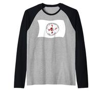Bandera Ondulada de Lenni Lenape Nativo Americano Algonquino Camiseta Manga Raglan