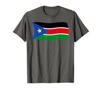 Bandera Ondulada de Sudán del Sur África Sudanesa A Camiseta