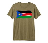 Bandera Ondulada de Sudán del Sur África Sudanesa A Camiseta Premium