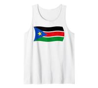 Bandera Ondulada de Sudán del Sur África Sudanesa A Camiseta sin Mangas