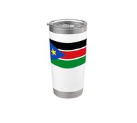 Bandera Ondulada de Sudán del Sur África Sudanesa A Vaso térmico de acero inoxidable de doble pared