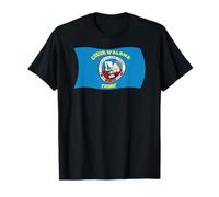 Bandera Ondulada del Coeur d'Alene Indios nativos Americanos Camiseta