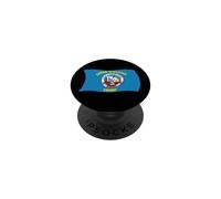 Bandera Ondulada del Coeur d'Alene Indios nativos Americanos PopSockets PopGrip Adhesivo