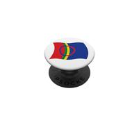 Bandera Ondulada del Pueblo Sami Laponia Sapmi Noruega PopSockets PopGrip Adhesivo