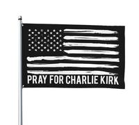 Bandera "Ora por Charlie Kirk" para hombres y mujeres, 4x6 pies, para exteriores, jardín, 2 ojales.