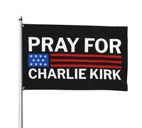 Bandera "Ora por Charlie Kirk" para hombres y mujeres, 4x6 pies, para exteriores, jardín, 2 ojales.