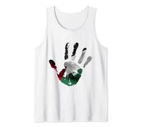 BANDERA PALESTINA EN UNA IMPRESIÓN A MANO - PALESTINA GRATIS Camiseta sin Mangas