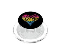 Bandera Pansexual de Hoja de corazón PopSockets PopGrip para MagSafe