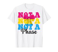 Bandera pansexual del orgullo pansexual, chica LGBTQ, coqueta, lazo no es una fase Camiseta