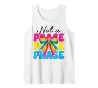 Bandera pansexual del orgullo pansexual, chica LGBTQ, coqueta, lazo no es una fase Camiseta sin Mangas