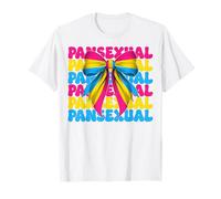 Bandera Pansexual Pan Pride LGBTQ Girl Coquette Bow Camiseta