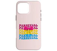 Bandera Pansexual Pan Pride LGBTQ Girl Coquette Bow Ribbon Carcasa para iPhone 16 Pro MAX