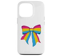 Bandera Pansexual Pride Pan LGBTQ Girl Coquette Bow Carcasa para iPhone 13 Pro
