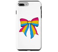 Bandera Pansexual Pride Pan LGBTQ Girl Coquette Bow Carcasa para iPhone 7 Plus/8 Plus