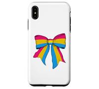 Bandera Pansexual Pride Pan LGBTQ Girl Coquette Bow Carcasa para iPhone XS MAX