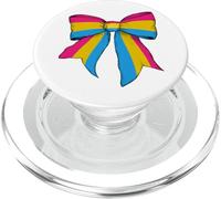 Bandera Pansexual Pride Pan LGBTQ Girl Coquette Bow PopSockets PopGrip para MagSafe