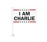 Bandera para coche "Soy Charlie Kirk, Descansa en paz", 12x18 pulgadas, impresión a doble cara para deportes al aire libre.