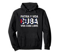 Bandera Patria Y Vida Viva Cuba Libre Sudadera con Capucha