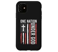 Bandera Patriota Cristiana de One Nation Under God Carcasa para iPhone 11