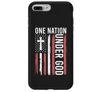 Bandera Patriota Cristiana de One Nation Under God Carcasa para iPhone 7 Plus/8 Plus