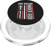 Bandera Patriota Cristiana de One Nation Under God PopSockets PopGrip para MagSafe
