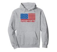 Bandera patriótica Americana de Pilates Vibes Only 4 de Julio de Estados Unidos Sudadera con Capucha