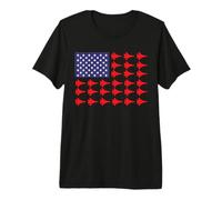 Bandera patriótica Americana USA Fighter Jets Avión Divertido Camiseta Premium