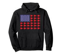 Bandera patriótica Americana USA Fighter Jets Avión Divertido Sudadera con Capucha