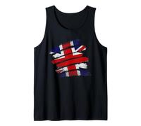 Bandera patriótica británica vintage del Reino Unido Camiseta sin Mangas