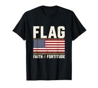 Bandera patriótica conservadora Patrimonio de fe y Fortaleza Camiseta