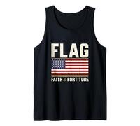 Bandera patriótica conservadora Patrimonio de fe y Fortaleza Camiseta sin Mangas