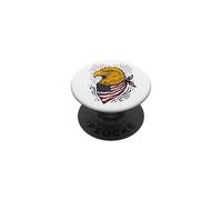 Bandera patriótica de águila Calva Americana del 4 de Julio Orgullo de Estados Unidos PopSockets PopGrip Adhesivo
