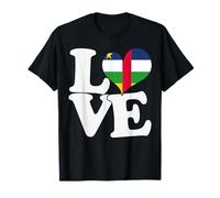 Bandera patriótica de corazón de la República Centroafricana Camiseta