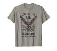 Bandera patriótica de Estados Unidos Live Free Or Die 4 de julio Camiseta
