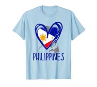 Bandera patriótica de Filipinas Corazón Filipino Filipina Mapa Niños Camiseta