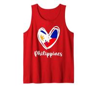 Bandera patriótica de Filipinas Corazón Filipino Filipina Mapa Niños Camiseta sin Mangas