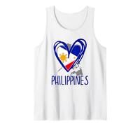 Bandera patriótica de Filipinas Corazón Filipino Filipina Mapa Niños Camiseta sin Mangas