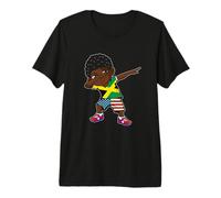 Bandera patriótica de Jamaica Half American Half Jamaican Boy Kid Camiseta Premium
