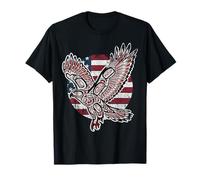 Bandera patriótica de los Indios nativos Americanos con Cola roja Camiseta
