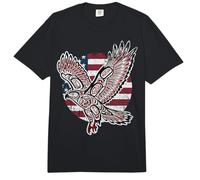 Bandera patriótica de los Indios nativos Americanos con Cola roja Comfort Colors Adult Heavyweight T-Shirt
