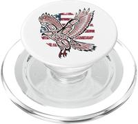 Bandera patriótica de los Indios nativos Americanos con Cola roja PopSockets PopGrip para MagSafe