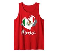 Bandera patriótica de México con corazón lindo mapa mexicano para niñas y niños Camiseta sin Mangas