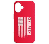Bandera patriótica de Nebraska Nebraska Nebraska Carcasa para iPhone 16