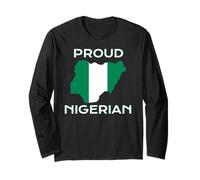 Bandera patriótica de Nigeria para Hombres, Mujeres y niños, Orgulloso nigeriano Manga Larga