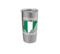 Bandera patriótica de Nigeria para hombres, mujeres y niños, orgulloso nigeriano Vaso térmico de acero inoxidable de doble pared