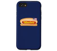 Bandera patriótica de Perro Caliente de Merica Carcasa para iPhone SE (2020) / 7/8