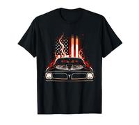 Bandera patriótica en llamas Trans Am Muscle Car 1970's Trans Am Camiseta