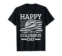 Bandera patriótica Estadounidense del Día de Cristóbal Colón 1492 Camiseta