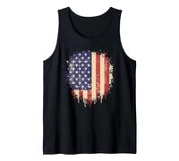 Bandera patriótica Estadounidense Divertida para el día de los Veteranos de EE. UU Camiseta sin Mangas