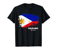 Bandera patriótica filipina filipina vintage mapa de Filipinas Camiseta